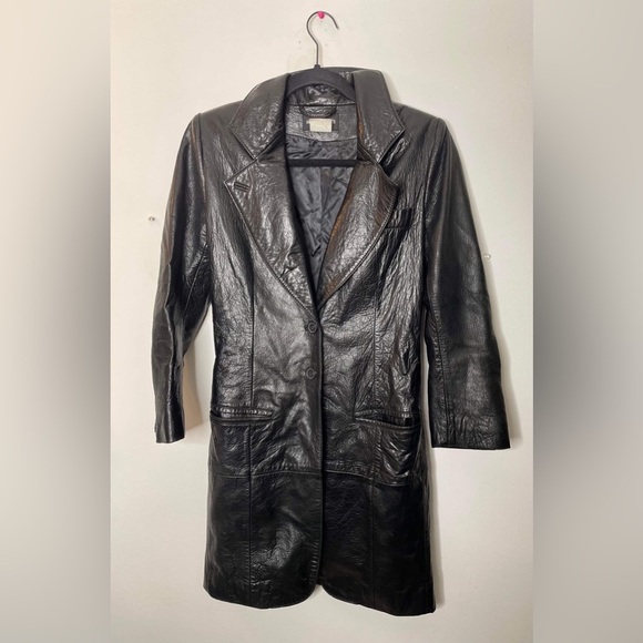 Ann Demeulemeester black Belgium, leather jacket blazer size 38 - Picture 1 of 10